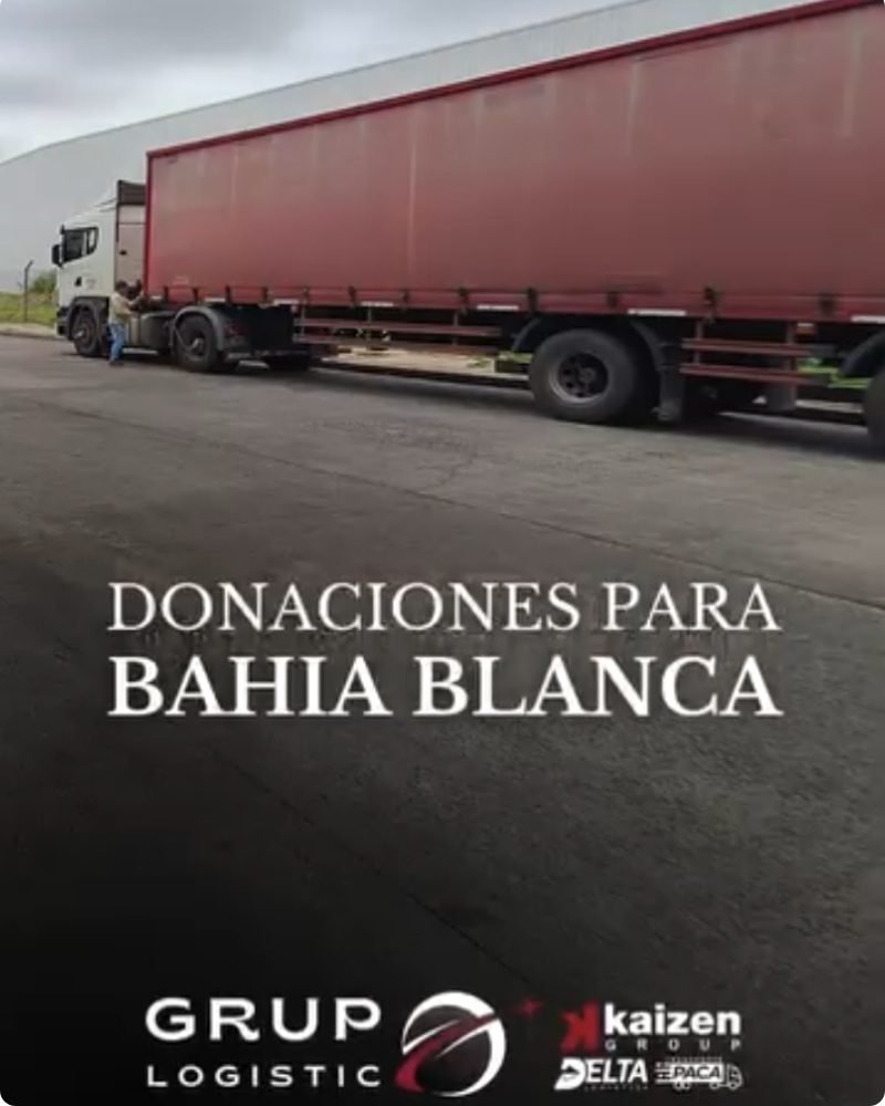 Cami&oacute;n cargado con donaciones para Bah&iacute;a Blanca